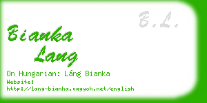 bianka lang business card