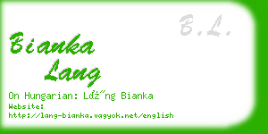 bianka lang business card